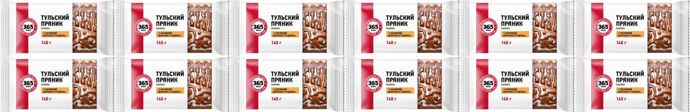 Пряник 365 дней Тульский Лакомка с вареной сгущенкой, комплект: 12 упаковок по 140 г  #1
