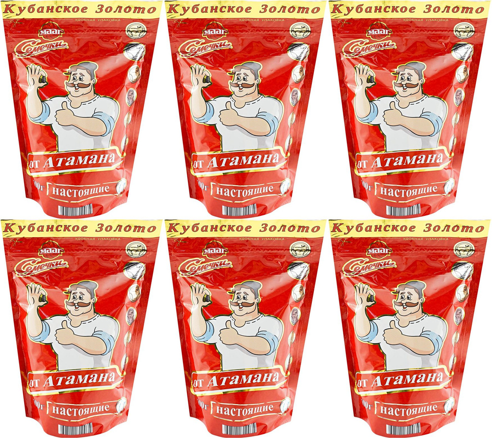 Семечки подсолнечные От Атамана кубанские жареные, комплект: 6 упаковок по 300 г  #1