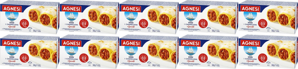 Макаронные изделия Agnesi Cannelloni, комплект: 10 упаковок по 250 г  #1