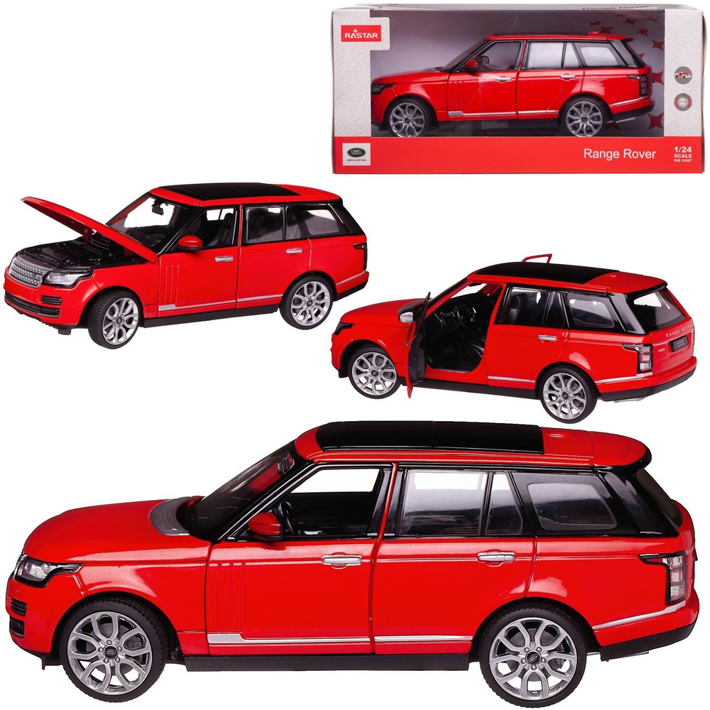 Машина металлическая 1:24 Range Rover, цвет красный , двери и капот  открываются - купить с доставкой по выгодным ценам в интернет-магазине OZON  (911077081)