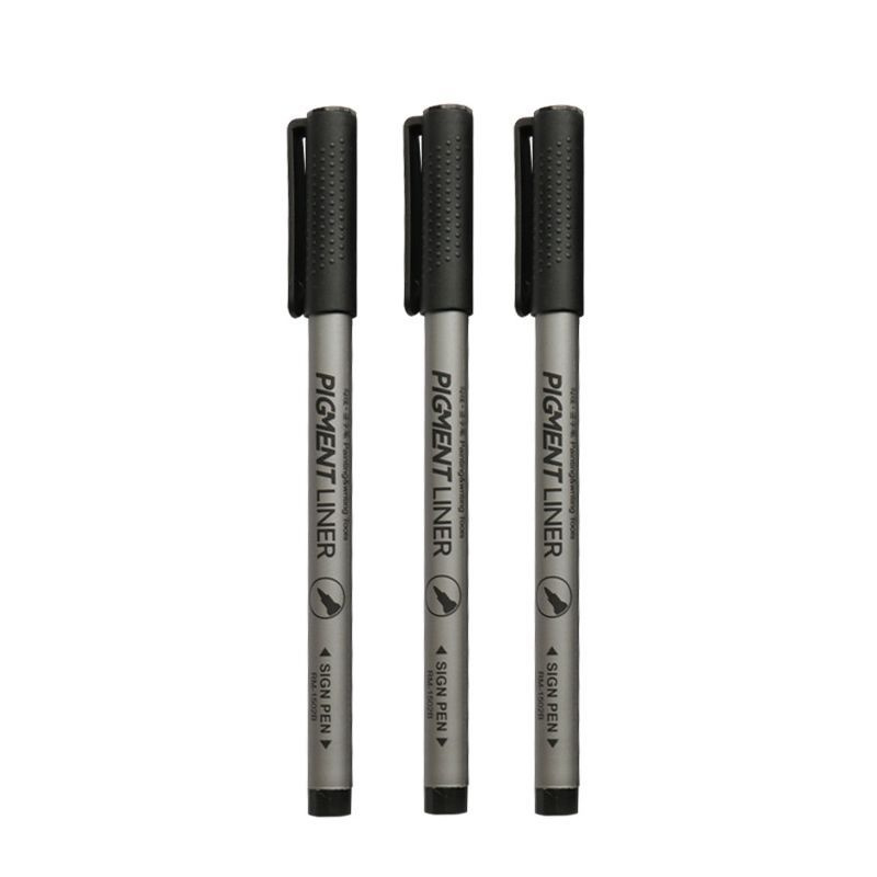 Линеры черные для рисования 0,5 мм набор 3 шт. Капиллярные ручки .