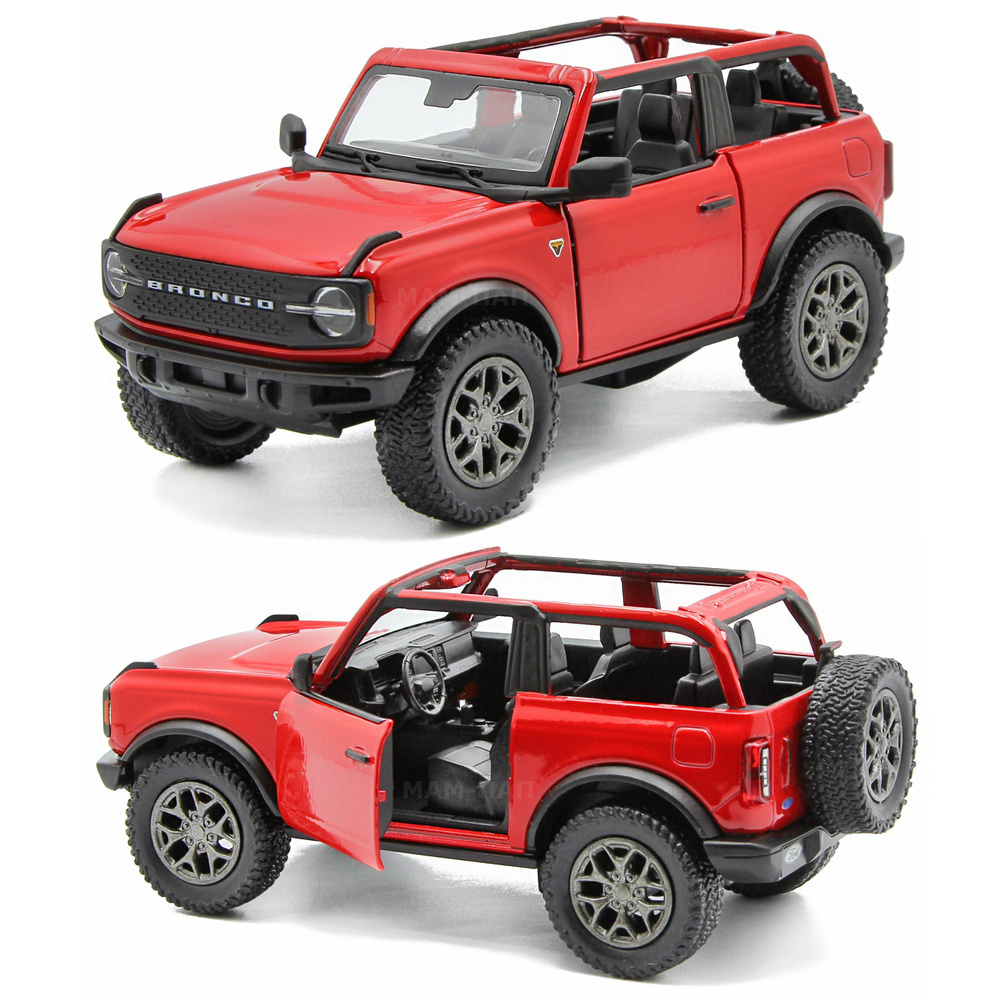 Машинка металлическая Kinsmart 1:34 2022 Ford Bronco (Open Top) (Форд Бронко  с открытым верхом) 5438ADKT инерционная, двери открываются / Красный -  купить с доставкой по выгодным ценам в интернет-магазине OZON (939751339)