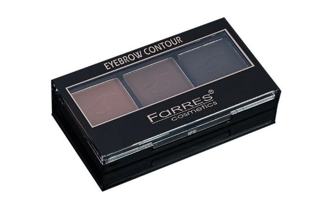 Farres cosmetics Тени для бровей, трехцветные 3D, тон 02 - купить с ...