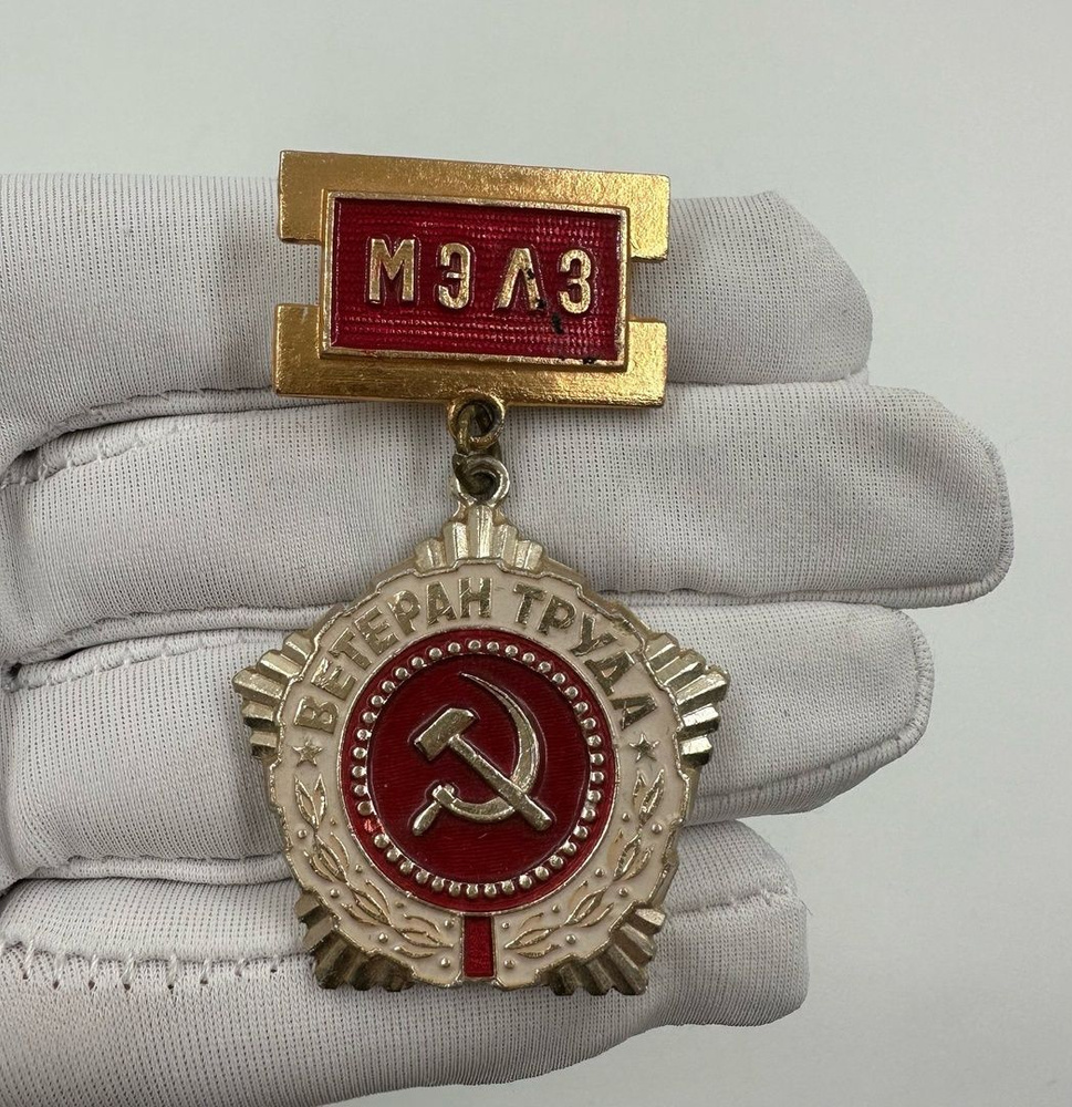 Значок Ветеран Труда МЭЛЗ СССР - купить с доставкой по выгодным ценам в ...