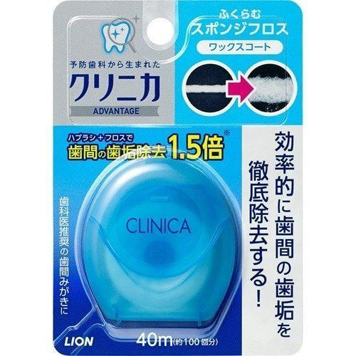 Lion "Clinica" Шелковистая зубная нить на основе воска, (разбухающая) 40м. Япония.  #1