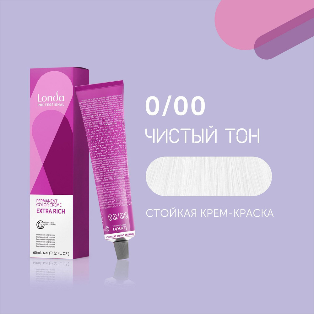 Профессиональная стойкая крем-краска для волос Londa Professional, 0/00 чистый тон  #1