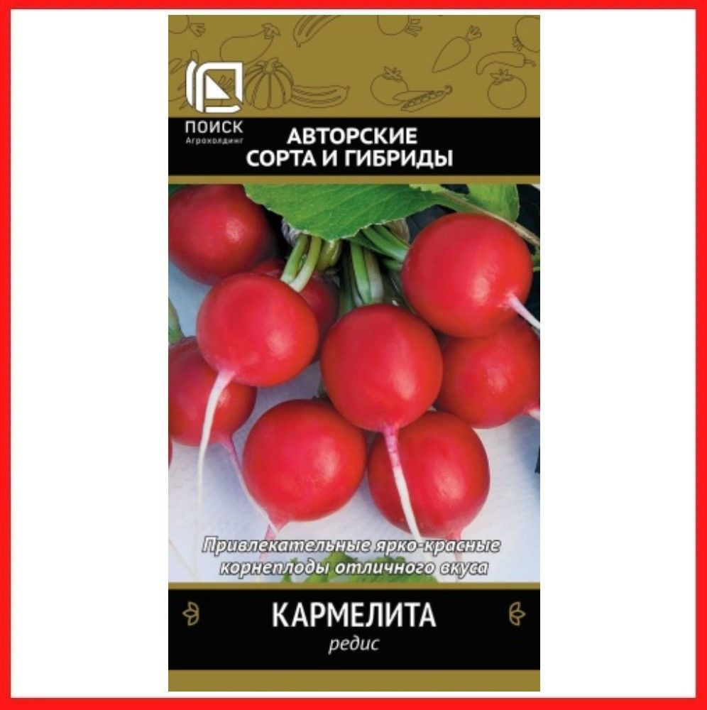 Семена Редис "Кармелита", 3 гр, для дома, дачи и огорода, в открытый грунт, на подоконник, в контейнер. #1