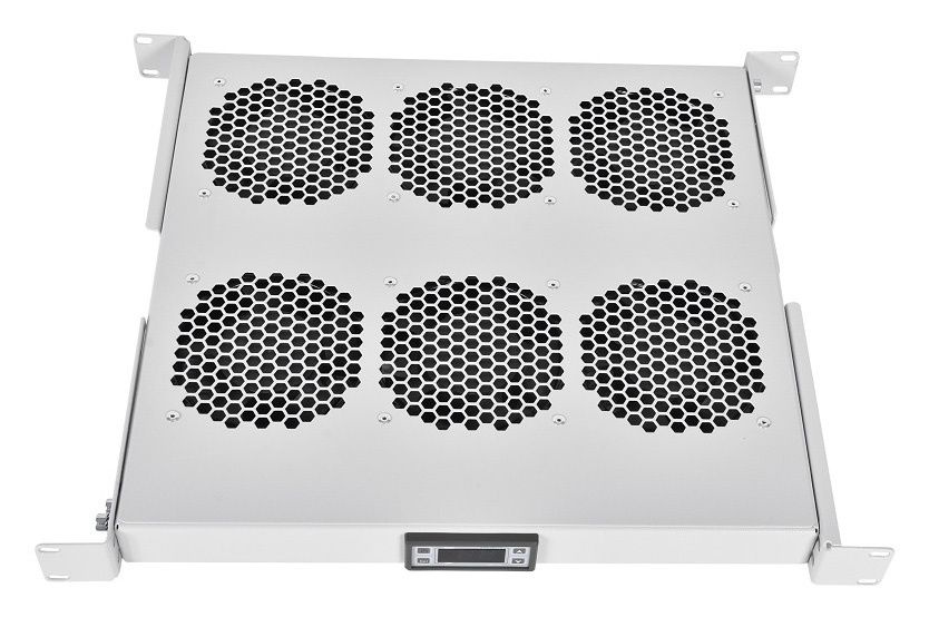 Модуль вентиляторный Rem (R-FAN-6K-1U) 6 вент. с контроллером серый ...