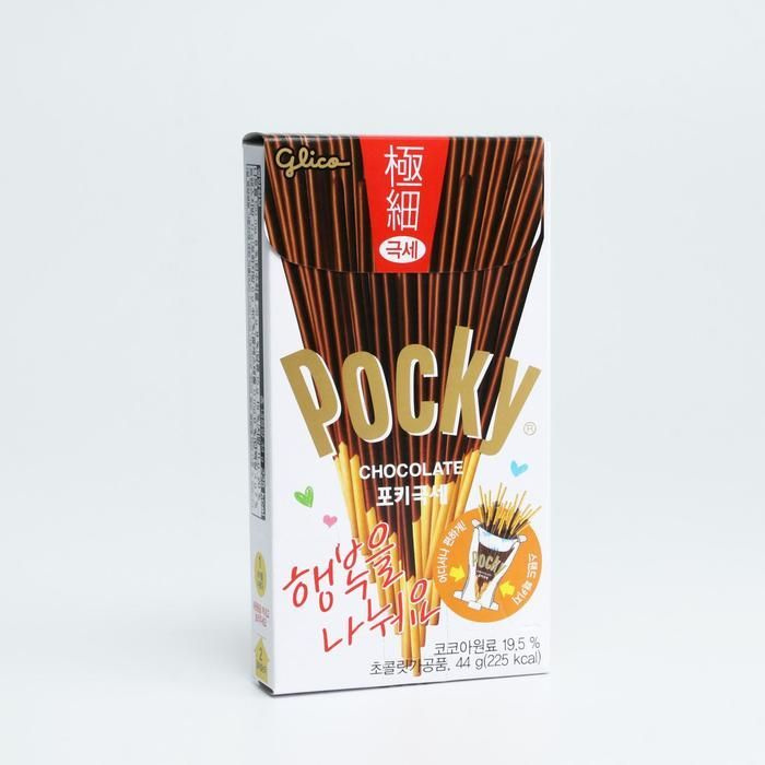 Pocky печенье палочки с шоколадом супер тонкие 45г #1