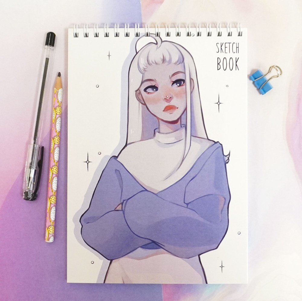Скетчбук для рисования "Cute Girl" 30 листов А5 без разлиновки - купить ...