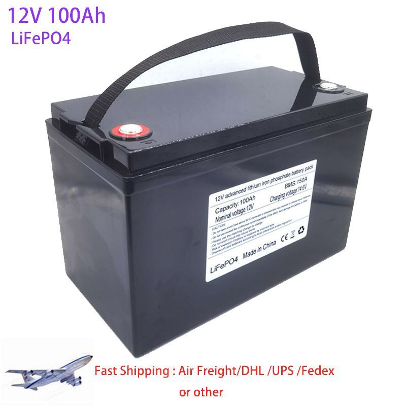 12V 100Ah LiFePO4 аккумулятор Литий железофосфатный аккумулятор ...