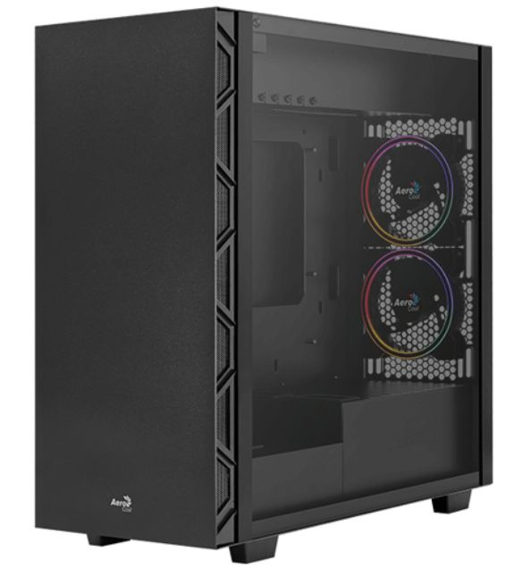 Корпус Aerocool Flo Saturn FRGB-G-BK-v1 / FLO FRGB-G-BK-V1 цвет черный ...