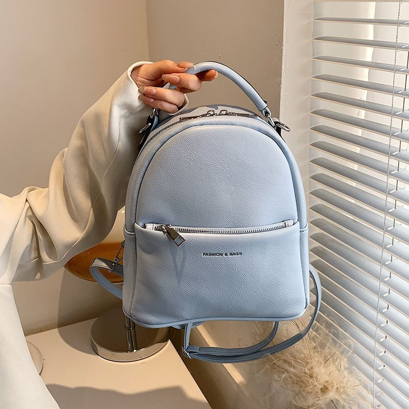 Рюкзак женский Элегант из экокожи голубой / универсальная сумка ...