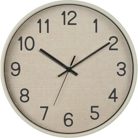 Часы настенные круглые, кремовый лен TROYKA 77776737 - купить по низкой ...