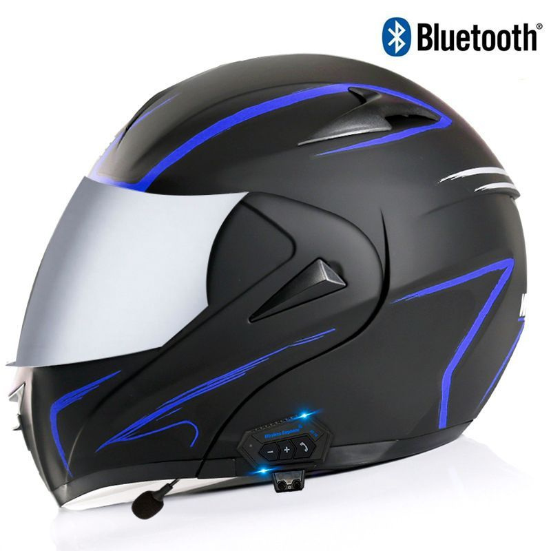 Мотошлем Yingheqi Электрический мотоциклетный шлем Bluetooth, открытый ...