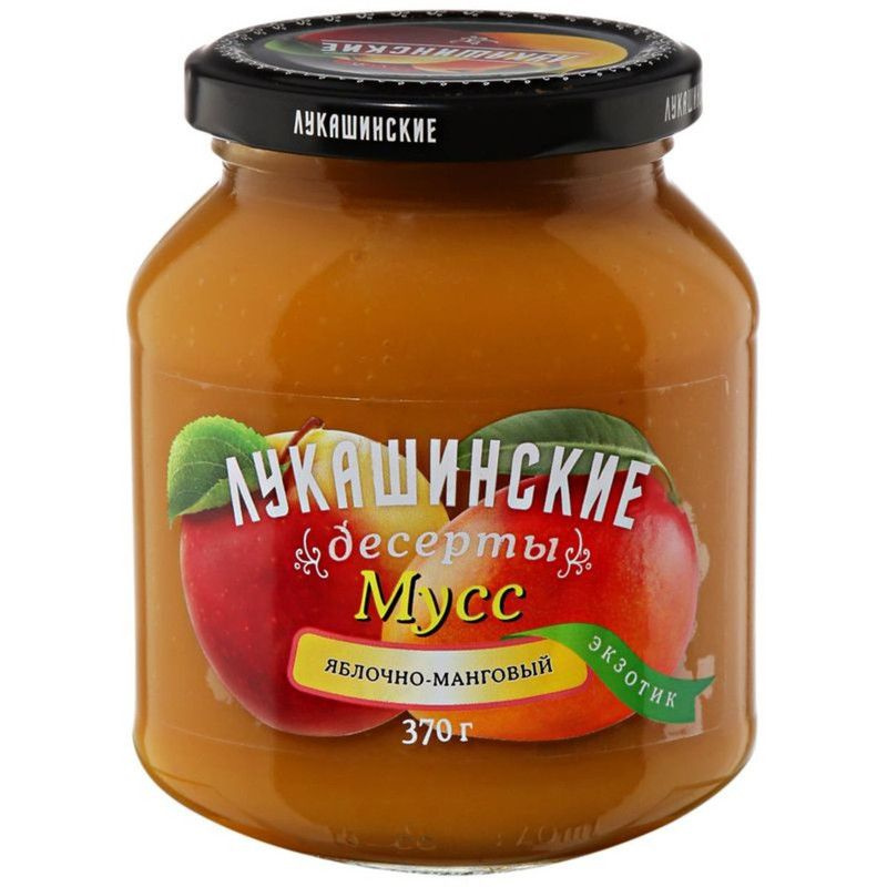 Мусс Лукашинские десерты Экзотик яблочно-манговый, 370г #1