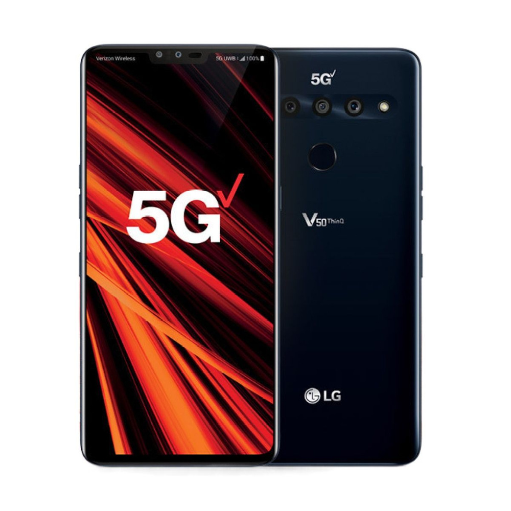 LG Смартфон V50 ThinQ /Qualcomm Snapdragon 855/Google Play/ 6/128 ГБ, синий