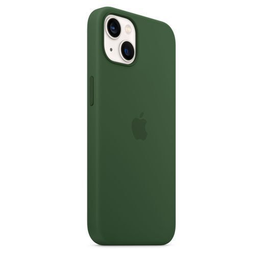 Силиконовый чехол MagSafe для iPhone 13 / с анимация / Silicone Case with MagSafe / зелёный (Clover) #1