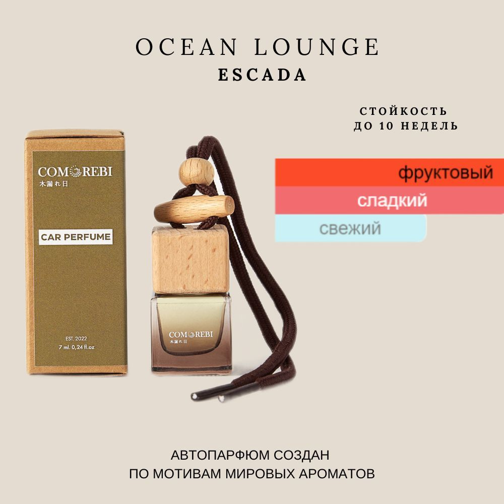 Автопарфюм Escada Ocean Lounge/автомобильный ароматизатор/пахучка в машину  - купить с доставкой по выгодным ценам в интернет-магазине OZON (778917818)