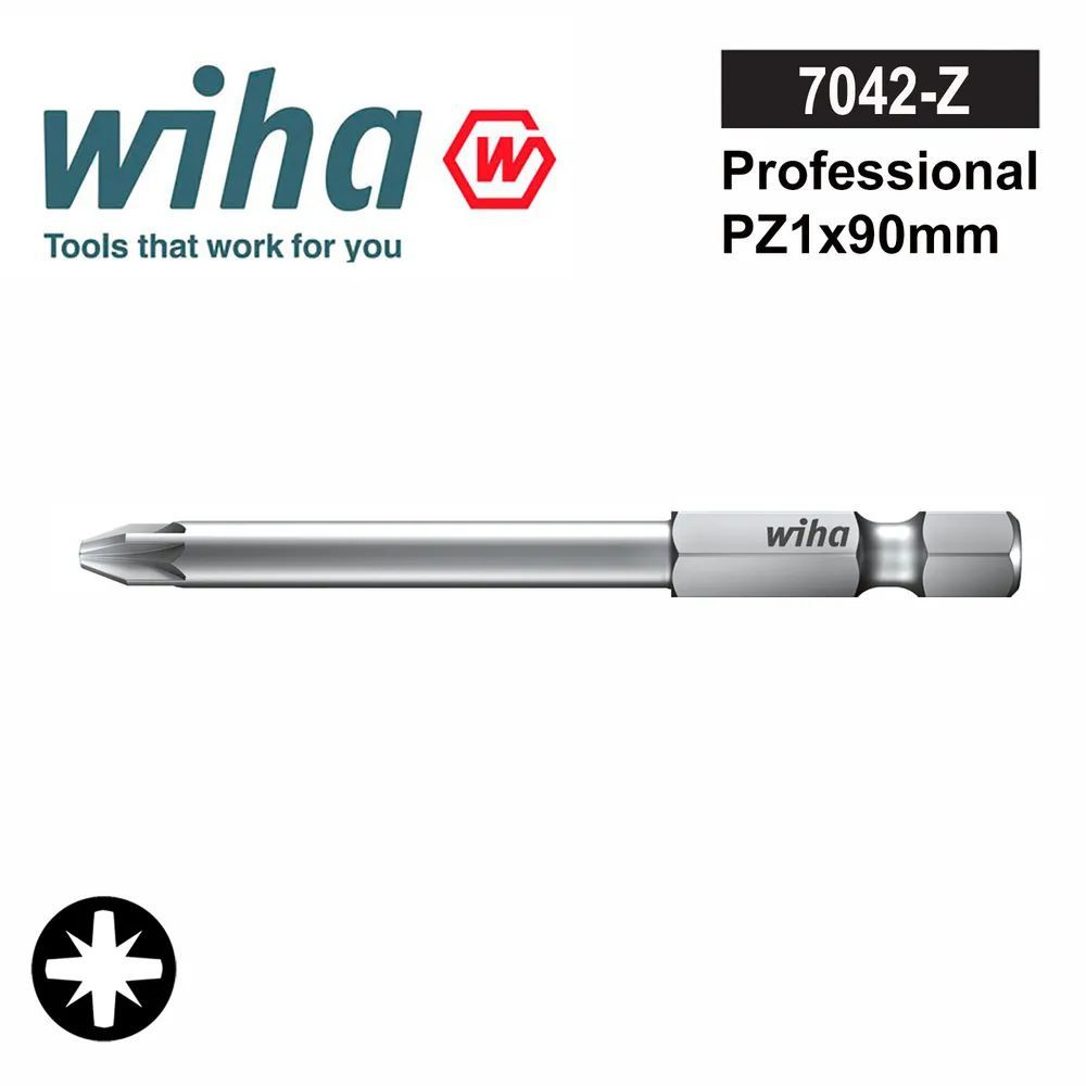 Бита PZ1х 90мм Professional Wiha 7042Z 01809 #1