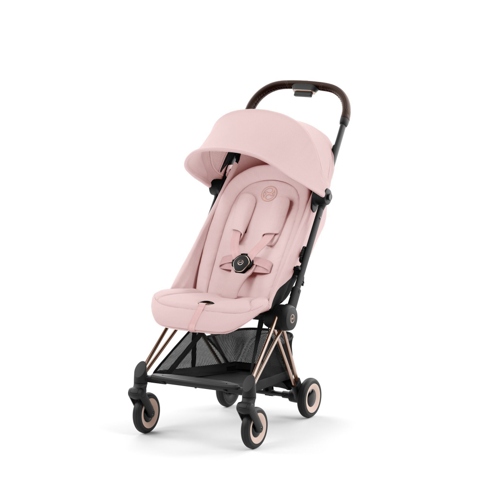 Прогулочная коляска Cybex Coya Peach Pink на шасси Rosegold идеальна для прогулок, багажа, ручной клади, #1