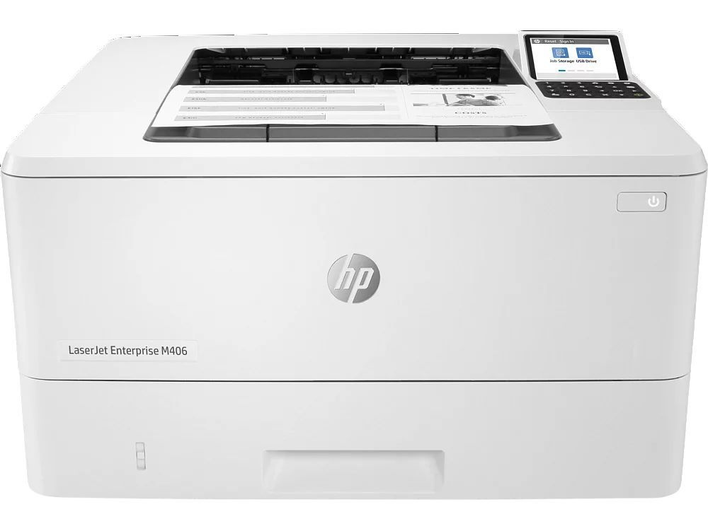 HP Принтер лазерный M406dn (3PZ15A), белый #1