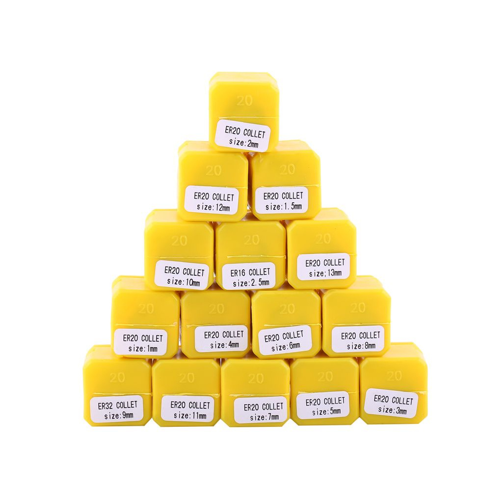 Набор пружинных цанг ER20, 15 шт., для гравировального станка с ЧПУ и ...