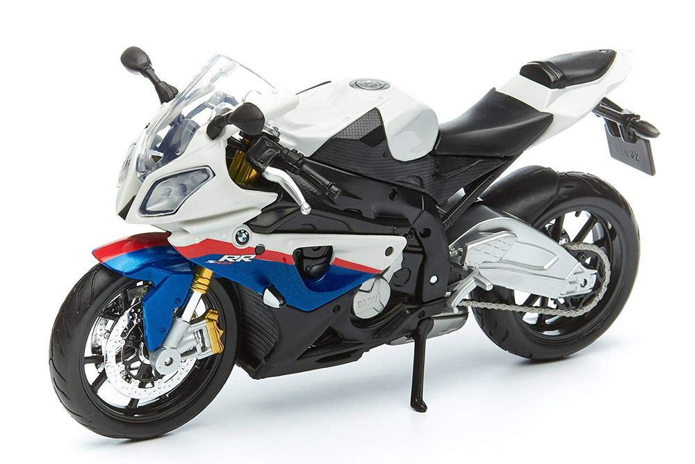 Модель коллекционная Bmw s 1000 rr белый-синий / бмв С1000 рр синий  #1