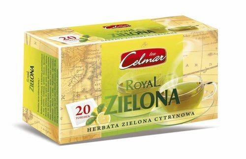CELMAR Чай Green tea Royal Green lemon, 20 пак по 1,7 г #1