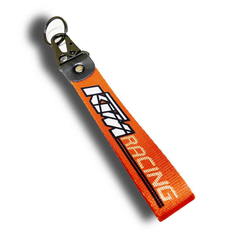 Брелок тканевый для ключей, на портфель с логотипом KTM Racing  #1