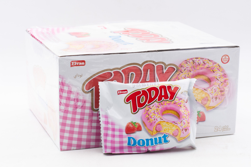 Кекс Today Donut вкус клубника 24*40грамм Упаковка 24шт. #1