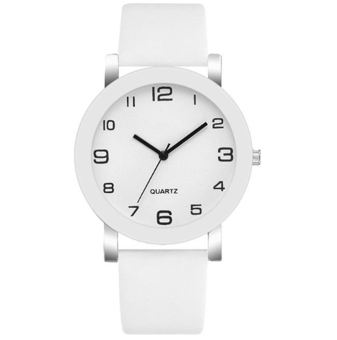 Наручные часы женские, кварцевые классические круглые часики белые с белым ремешком - купить с доставкой по выгодным ценам в интернет-магазине OZON (1115851201)