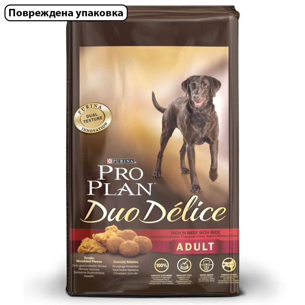 Pro Plan Duo Delice корм для взрослых собак средних и крупных пород ...