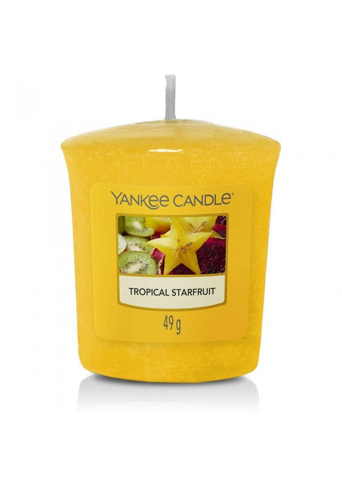 Yankee Candle Свеча ароматическая "Тропический карамбол", 6 см х 6 см, 1 шт  #1