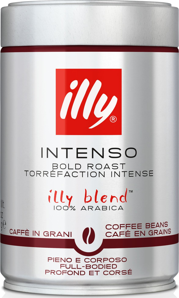 Кофе в зернах illy Intenso, банка 250 г (арабика 100%, Италия) #1