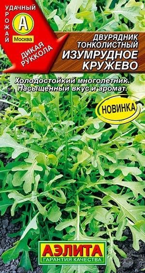 ДВУРЯДНИК ТОНКОЛИСТНЫЙ ИЗУМРУДНОЕ КРУЖЕВО. Семена. Вес 0,3 гр. Многолетняя Руккола.  #1