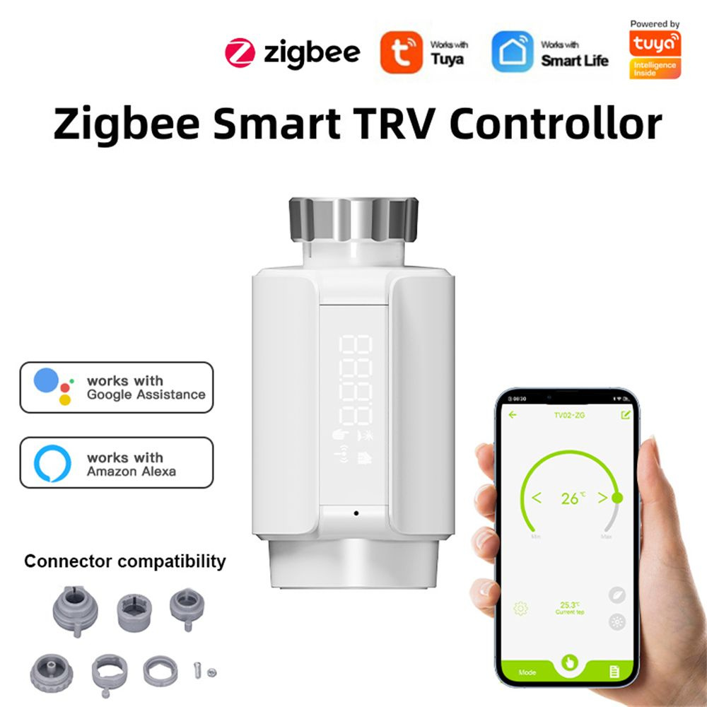 ZigBee3.0TRV Граффити приводной клапан радиатора интеллектуальный  программируемый термостат приложение для обогрева температуры голосовое  управление Alexa Google Home - купить по доступным ценам в  интернет-магазине OZON (1307622910)