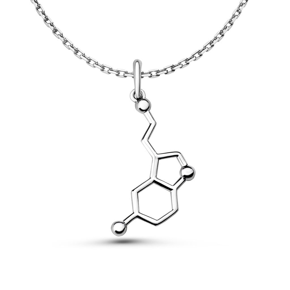Кулон "Серотонин №2" серебро 925. Подарок молекулы - купить с доставкой ...