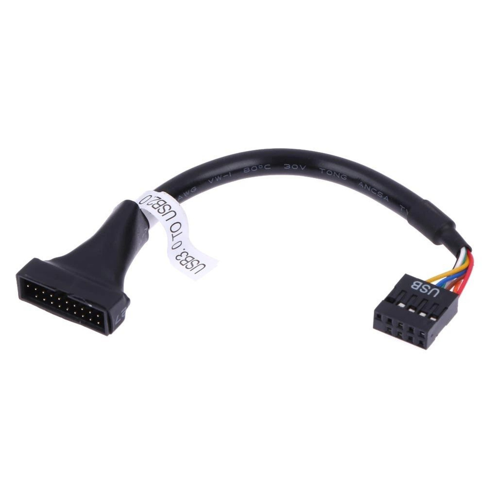 Переходник материнской платы 20 pin USB 3.0 на 9 pin USB 2.0 (Папа-Мама ...