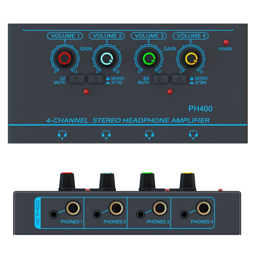 4 канальный усилитель для наушников, разветвитель для наушников,  стереоусилитель звука, сверхнизкий уровень шума, адаптер питания, для  студийной записи - купить по выгодной цене в интернет-магазине OZON  (1182711122)