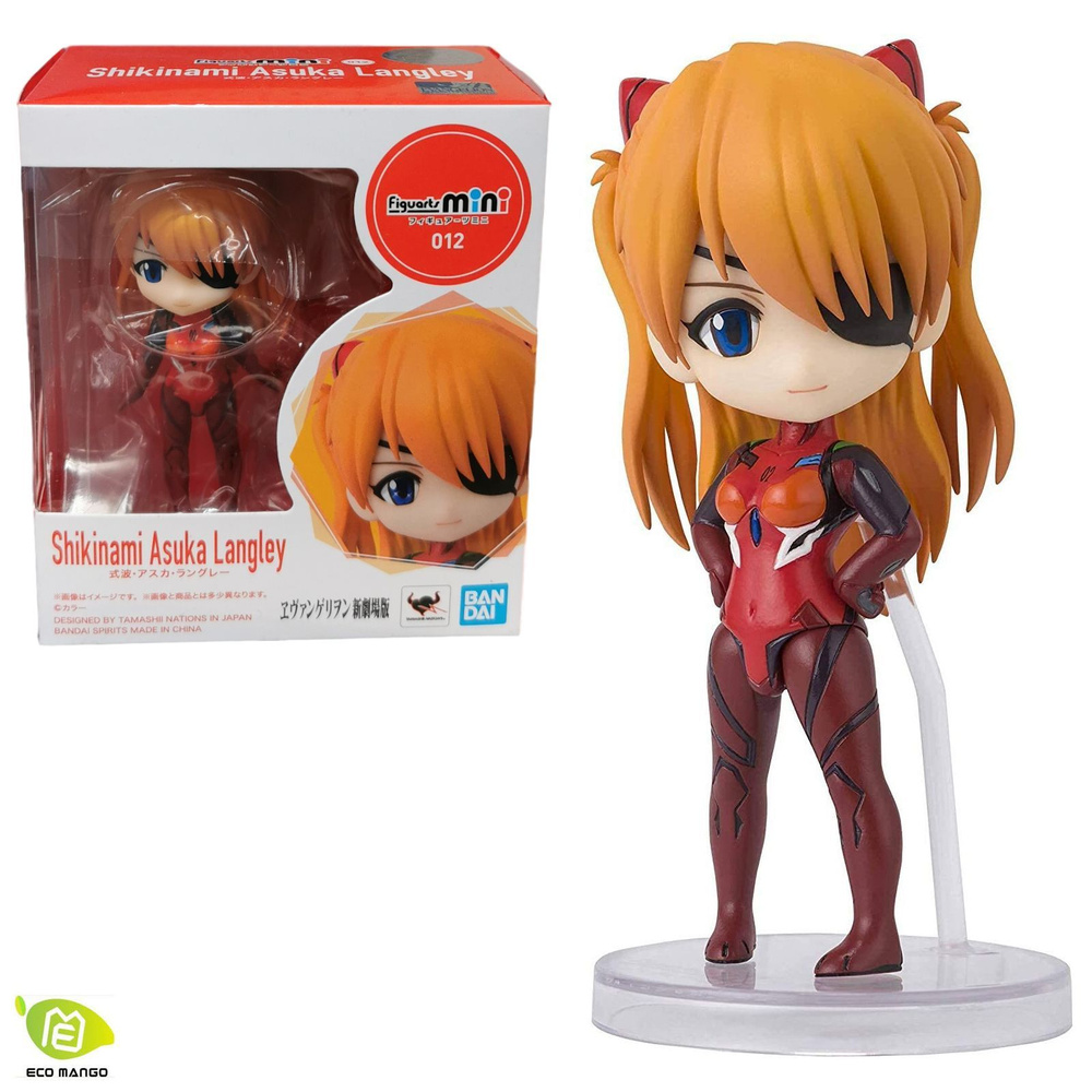 Экшн фигурка Bandai Figuarts Mini 012 Евангелион EVA Asuka Langley ,9cm ...