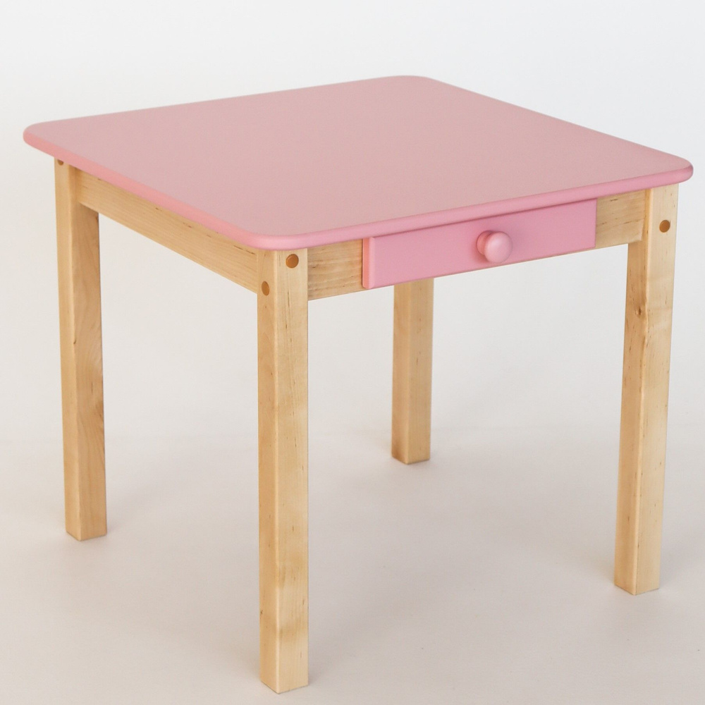 Детский стол FOREST Pink деревянный столик из березы SIMBA натуральное дерево  #1