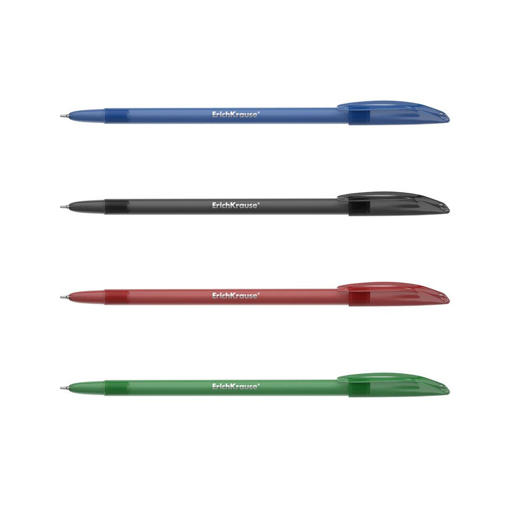 Ручки шариковые Erich Krause R-101 4 цвета, 4шт - купить с доставкой по ...