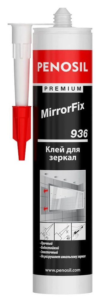 Клей монтажный для зеркал каучуковый PENOSIL Premium MirrorFix 936, 280 мл  #1