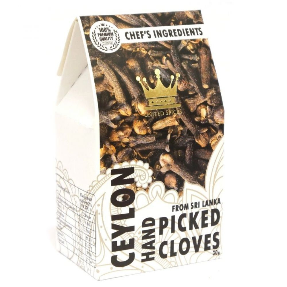 Сушеная гвоздика ручного отбора (hand picked cloves) премиальный сорт из Шри-Ланки, United Spices (Юнайтед #1