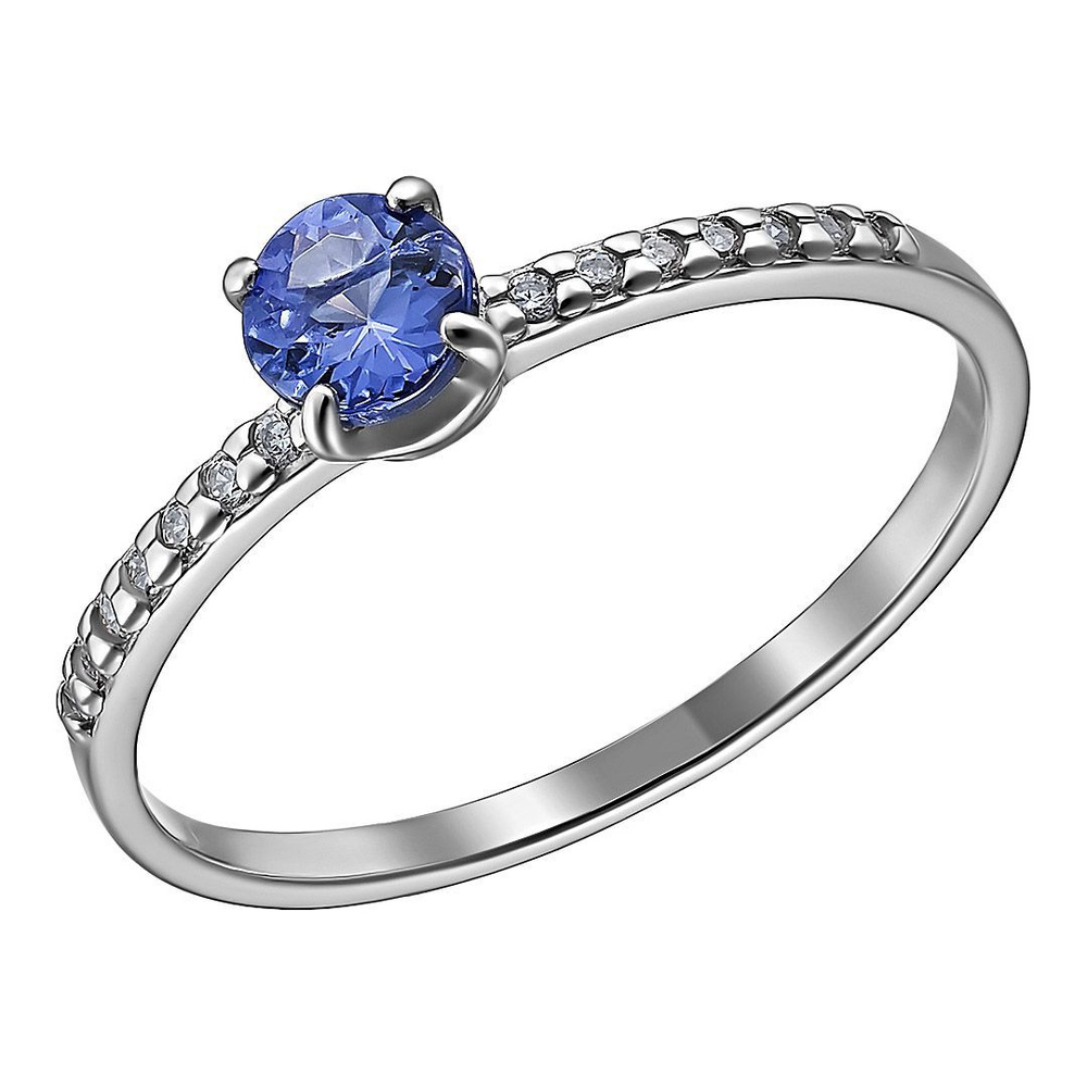 UVI Ювелирочка Кольцо Серебряное кольцо с Танзанитом и Фианитами - купить сдоставкой по выгодным ценам в интернет-магазине OZON (1248508750)