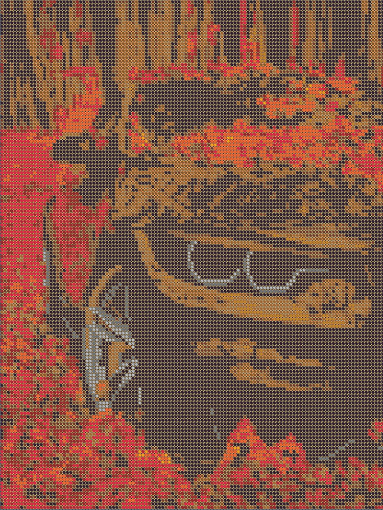 Набор для вышивания "Вышивочка" чешский бисер, картина "В Осеннем лесу", 24х30 см  #1
