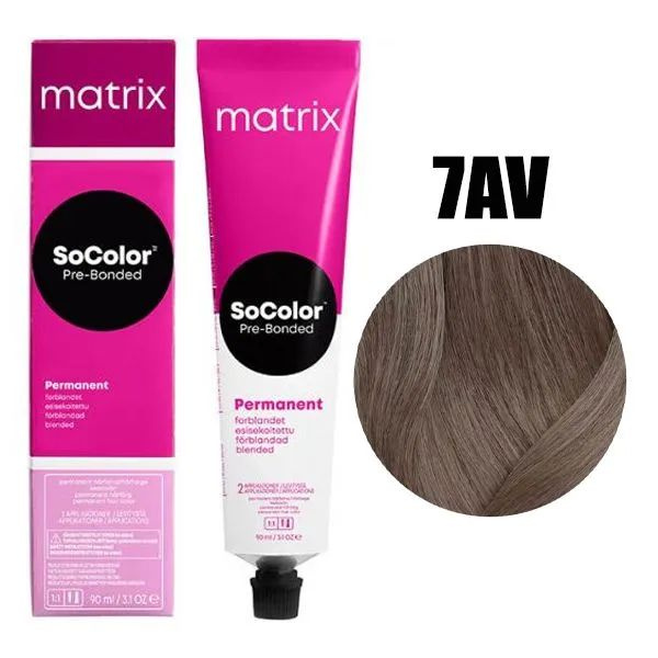 Matrix SOCOLOR 7AV Крем-краска стойкая для волос Блондин пепельно ...