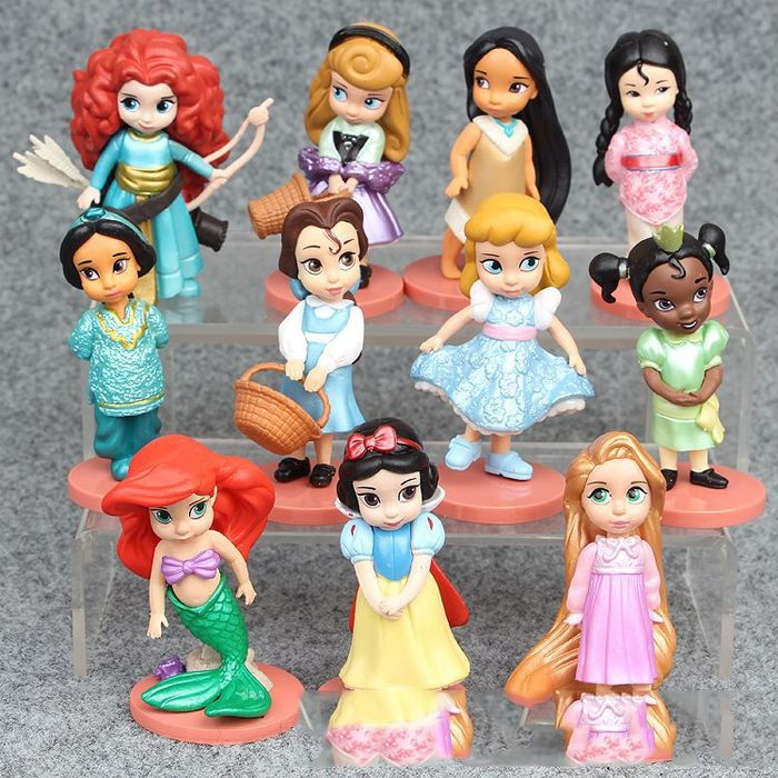 Мерида Мулан принцессы Диснея Аниме фигурки Детские игрушки 11шт ...