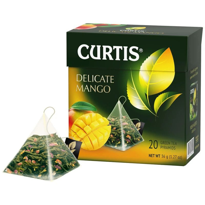 Чай Curtis Delicate Mango зелёный в пирамидках, 20х1.8г #1